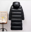 The Obsidian Down | Hand-Crafted Shiny Puffer with White Duck Down Insulation