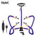 Helping Hands Soldering Third Hand PCB Circuit Board Holder Flexible Arms with Desk Clamp Base for Electronic Boards Repair Tool
