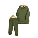 2026 Neuheiten Kleidung für kleine Mädchen Trainingsanzug 2-teiliges Set Warmer Fleece Einfarbiger Pullover+Hose Loungewear-Anzug für Kinder