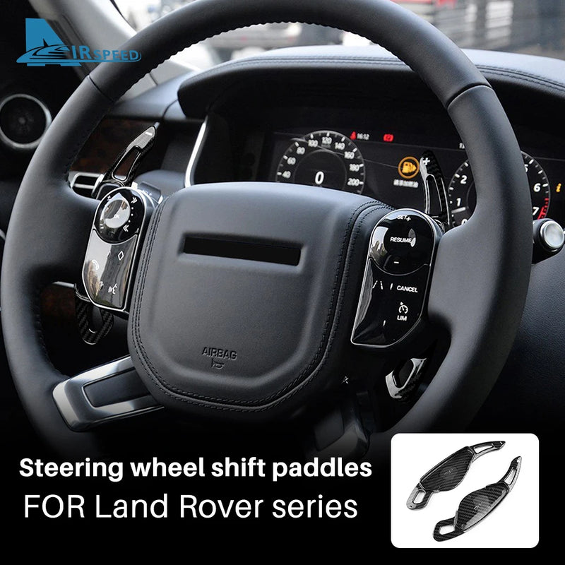 Carbon Abs Car Steering Wheel Paddle Shifter Trim Cover For Land Range Rover Evoque Discovery Sport For Jaguar XF XE Accessories