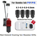 For Bambu P1P/X1C  Hotend Kit Hardened Steel Nozzle for Bambulab P1s Upgrade Hotend With Fan Complete for Bambu Lab X1 Carbon