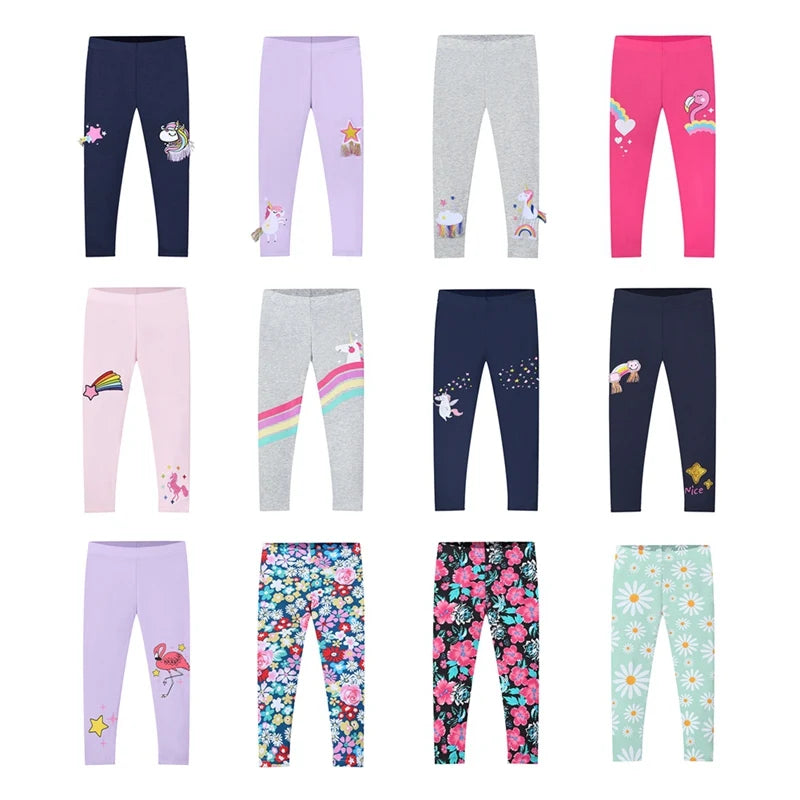 Spring Autumn Baby Girls Leggings Lovely Cartoon Full Pencil Pants Cotton Trousers Casual Clothes for Kids 2 to 8 years Hot Sell