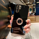 Luxuriöse, magnetische Silikonhülle mit Beschichtung für Huawei P30 P40 Pro P20 Mate 20 P30Pro Honor 20 Pro Weiche Hülle Ständer Ringhalter