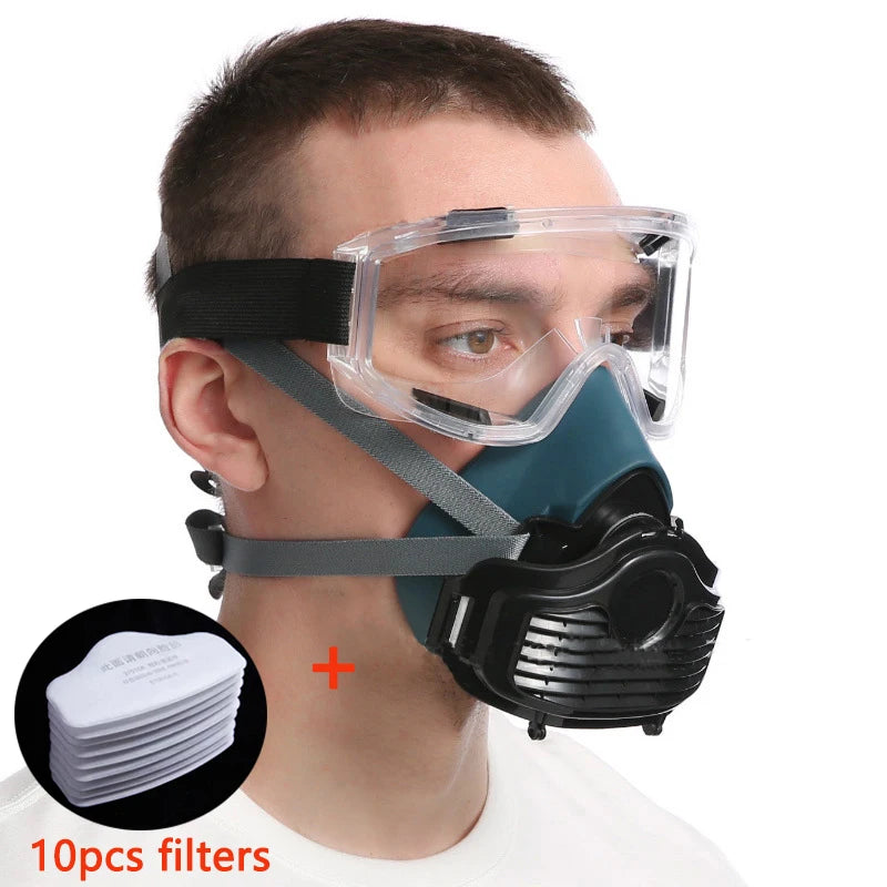 Silicone Dustproof Mask Suitable For Spray Paint House Decoration Grinding Dust Respirator Self-Priming Dust Mask With Filter