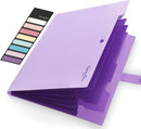 Expandable File Folder, Letter Size Organ Organizer, 5 File Pockets, Portable Organizer for School Office Supplies