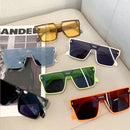 Oversized Sunglasses Square Women Sun Glasses Female Eyewear Eyeglasses One Piece Frame UV400 Shade Fashion Men Driving Glasses