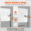 SucceBuy Rolling Magnetic Whiteboard Double-sided Mobile Whiteboard Adjustable Height Dry Erase Board with Wheels for Office
