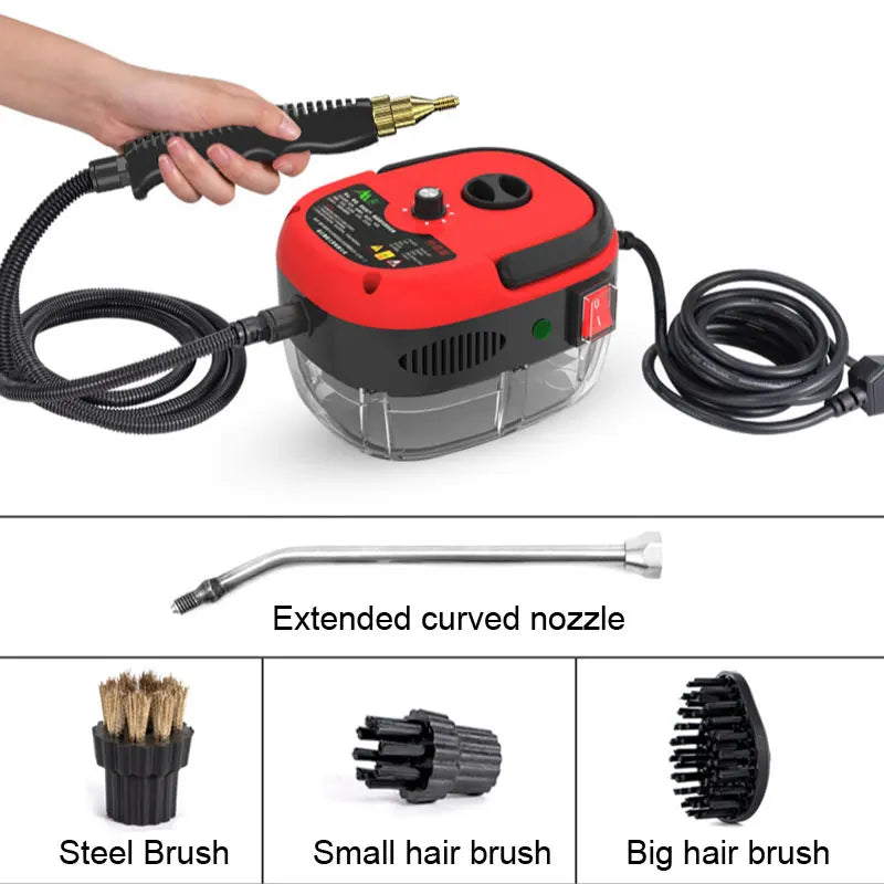 2500W Electric Steam Cleaner High Temperature Pressure Sterilization Air Conditioning Kitchen Hood Car Cleaning Machine