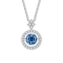 BIJOX STORY 1 CT Moissanite Pendant For Women Simulated Diamond Necklace S925 Sterling Silver Jewelry Girl Valentine's Day Gift