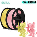 SUNLU 2KG 3D PLA/PETG/PLA PLUS/Clear Filament 1.75mm 2Roll 1KG 3D Printer Neatly Wound 3D Filament for 3D Printer& 3D Pen