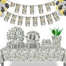 American Dollar Pattern Disposable Tablecloth 100 Dollars Birthday Decoration 130*220cm Camping Mat Table Cover Party Supplies