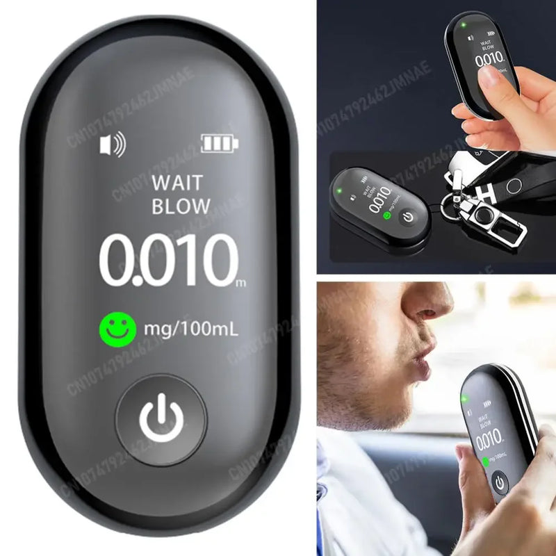 Digital Alcohol Breath Tester TFT HD Display Alcoholometer with LED Light Drunk Driving Analyzer for Personal & Professional Use