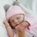 BRASTOY Reborn Painted Reborn Baby Doll Reborn 48cm Girl Thumb Silicone Body Can Take Bath