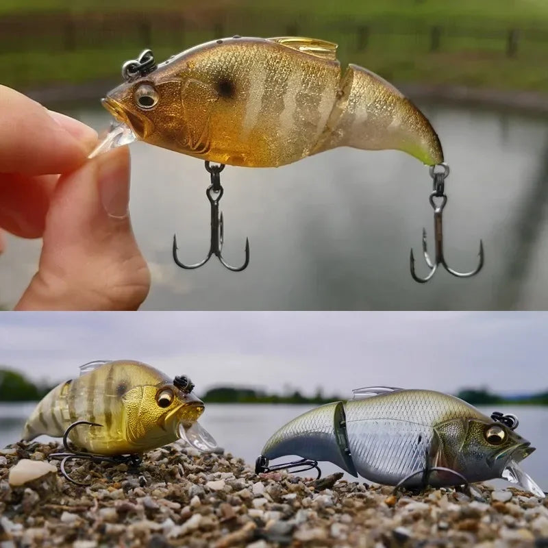 Vatalion Floating Fishing Lure 9.7g 70mm Crankbait Artificial Hard Bait Joint VIB Vibration Wobblers trout Bass Fishing Swimbait