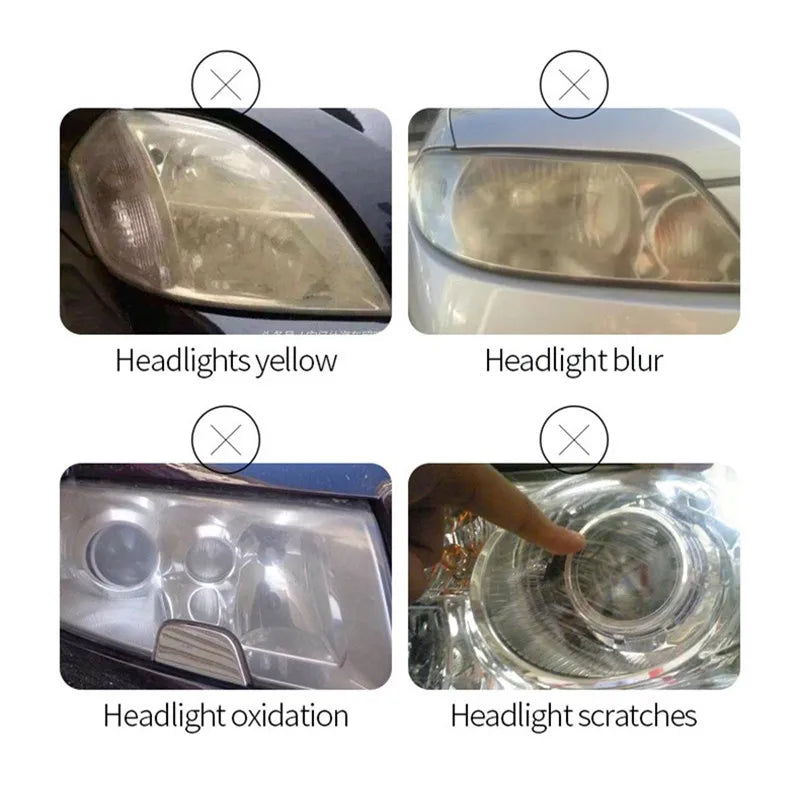 Headlight Polisher Liquid Evaporator Polymer Liquid Headlights Chemical Polish Headlight Restoration Kit Polish For Headlights