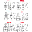 10 PCS,The Power Toggle Switch,ON-OFF/ON-OFF-ON,E-TEN Series,15A 250VAC,2/3/4/6Pin
