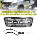 Raptor Style Front Mesh Hood Grille Grill Fit for Ford F150 2004-2008 With LED