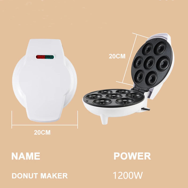 7 Holes Electric Donuts Maker Machine Mini 110V 220V Automatic 1200W Non-Stick DIY Doughnut Cake Baking Kitchen Appliance Home