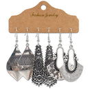 Vintage Ethnic Tassel Earrings Set For Women Bohemian Geometric Crystal Round Water Drop Dangle Earring Female Jewelry Gift