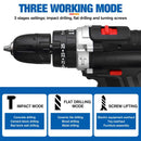 25+3 Torque Cordless Drill Electric Screwdriver Rechargeable Electric Drill Lithium-Ion Battery 2 Speed DIY Driver Power Tools