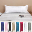 20x54 inch Couple Double Pillow Case Satin Pillow Cases Solid Color Long Lovers Wedding Pillowcases