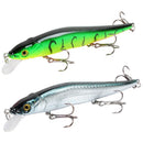 1 Stück Angelköder 11.5cm/14g Minnow Crankbait Wobbler 3D Augen Barsch Künstlicher Köder Hecht Karpfenköder Schwimmköder Angelzubehör Pesca