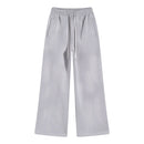 2025 Winter New Fleece Sweatpants Men Splashing Ink Spray Dyeing Wash Distressed Wide Joggers Grinding Edges Baggy Plush Pants