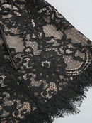 The Lace Hour | Strapless Lace-Panel Sheath Mini Dress