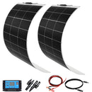 200W 100W Mono Flexible Solar Panel 20A/10A Solar Controller Module for Car RV Boat Home Roof Vans Camping 12V 24V Solar Battery