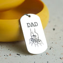 1Pc Creative Stainless steel Keychain For Dad, Gifts For Father's Day, Engraved Family Key Chain