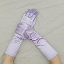 38CM Satin High Elasticity Solid Women Halloween Cosplay Stage Performance Etiquette Gloves Sun Protection Sunscreen Fashion