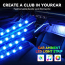 Neon 36 LED Car Interior Ambient Foot Light with USB Wireless Remote Music Control Auto RGB Atmosphere Decorative Lamps
