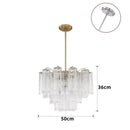 The Amber Orbit | Tiered Glass Chandelier with E14 Sockets