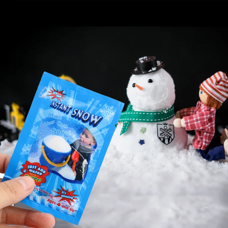 1/5/10bag Christmas Fake Magical Instant Snow Fluffy Super Absorbant Party Supplies Decorations For Christmas Wedding Snowflake