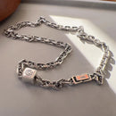 Mewanry Square Smile Face Pattern Necklace For Women Couples New Fashion Vintage Simple Hip Hop Party Jewelry Gifts Wholesale