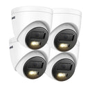 Annke 4Pcs 12MP HD IP Security Camera Poe 6K Dual Light Audio Fixed Bullet Camera Human Vehicle Detection 256G SD Storage ONVIF