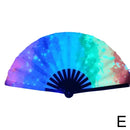 Classic Folding Fan Hand Fans Rainbow Home Print Bamboo Bone Cooling Handheld Festival Performance Dance Crafts Gift 33cm