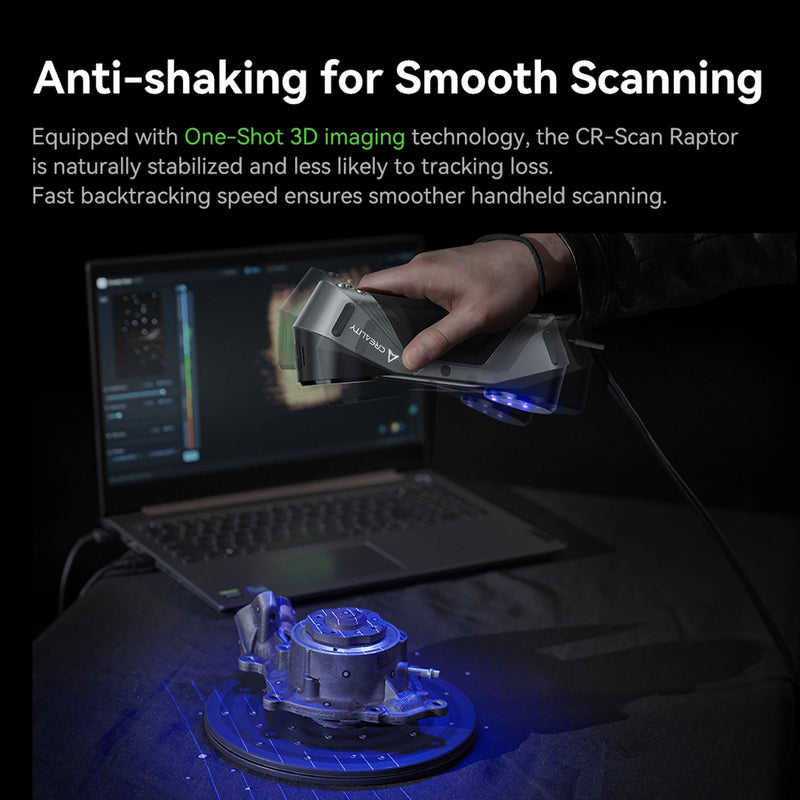 Creality 3D CR-Scan Raptor Multiple-line Blue & NIR Consumer 3D Scanner for 3D Printing Reverse Engineering Handheld 5-2000mm