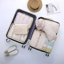 7-teiliges Set Reisetaschen-Organizer Kleidung Koffer Reise-Organizer Decke Schuhe Organizer Tasche Kofferbeutel Packwürfel