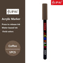 Jupai 1PCS Acrylic Marker Pens Plumones 24Color Painting Stationery Ceramic Glass Fabric Graffiti Waterproof Water-based