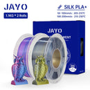 JAYO Silk PLA+ Rainbow 3D Filament 1.75mm SILK PLA plus Dual & Triple Color 3D Printer Filament Neatly Wound 1.1kg 2Rolls/set