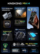[Ship From UK] Cubot KingKong Mini 4 4.7-Inch Display Rugged Smartphone 4700mAh 6GB+128GB NFC 48MP Camping Light Android 15