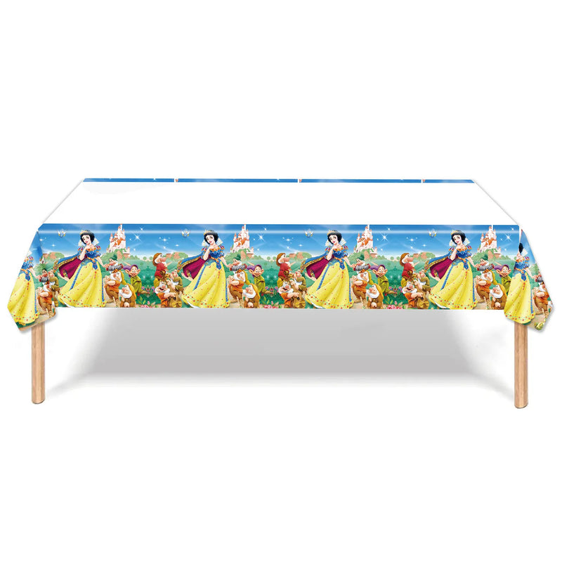 Snow White Birthday Party Set Cup Plate Napkins Tablecloth Cake Topper Balloons Disposable Tableware Baby Shower Supplies