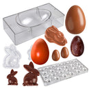 Chocolate Mold for Easter Egg Bunny Chocolate Bonbons Candy Bar Polycarbonate Confectionery Baking Pastry Tools
