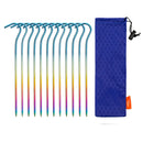 The Titan Peak | 3.0mm x 165mm Ultralight Titanium Alloy Tent Stakes