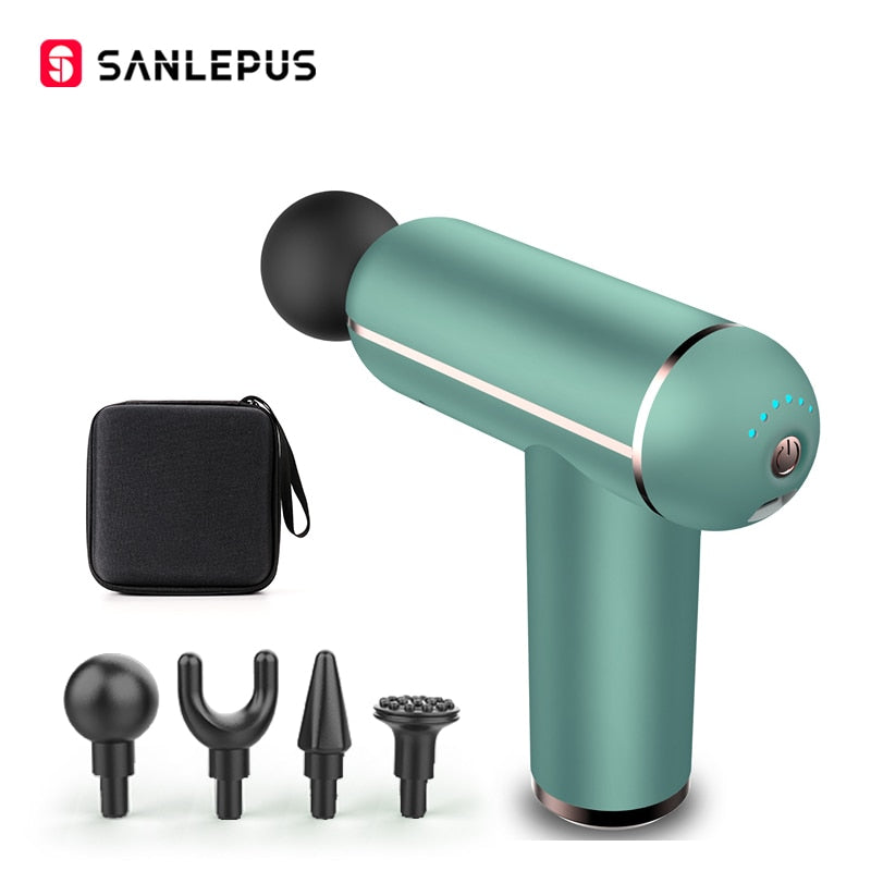 SANLEPUS Portable LCD Massage Gun For Body Neck Back Electric Percussion Massager Deep Tissue Muscle Relaxation Fitness Slimming