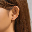 CANNER S925 Sterling Silber Zirkon Flachgewinde Ohrstecker Piercing Pendientes Helix Ohrringe für Frauen Ohrknochen Schmuck Geschenk