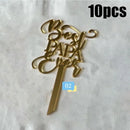 10Pcs Acrylic Dad Birthday Cakes Topper for Father's Day Party DIY Baking Cupcake Decor Tools Happy Birthday Decoration Supplies