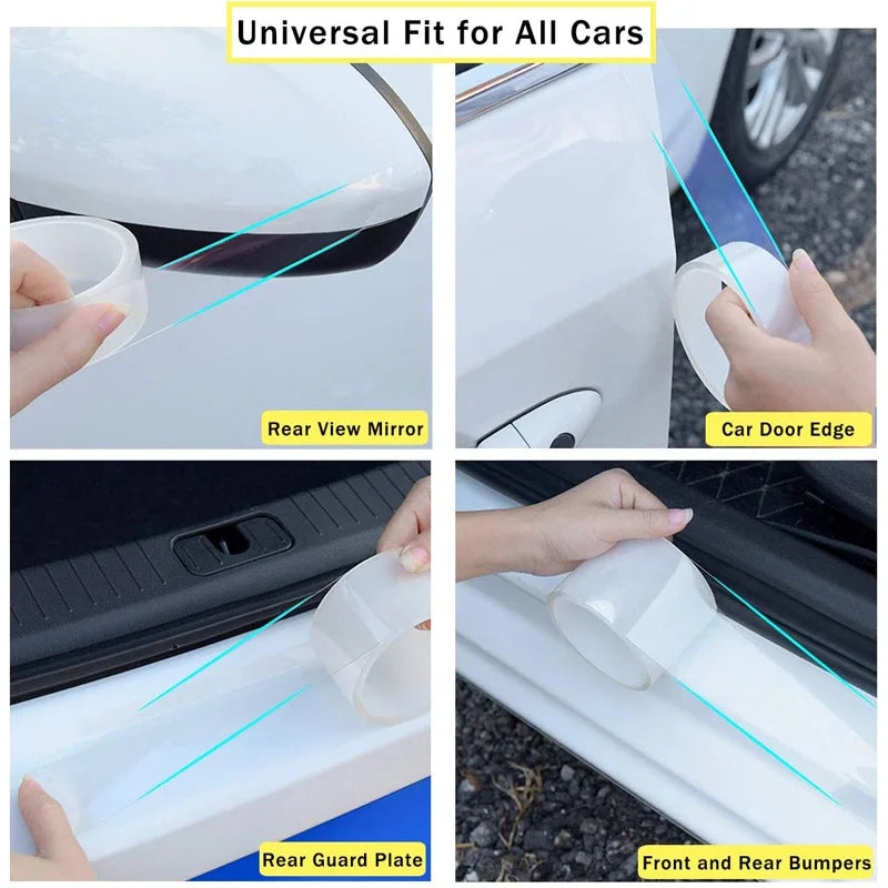 300cm Universal Car Scratch-Resistant Transparent Tape Door Edge Guard Door Sill Protector Film Automotive Anti-Collision Strip