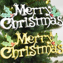 New Merry Christmas Letter Hanging Sign Xmas Tree Door Window Pendant Listing Ornaments New Year Party Home Decoration Supplies